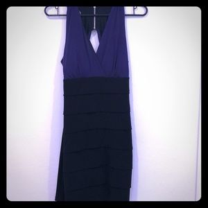 Sweet Storm | Purple & Black Midi Bodycon Dress